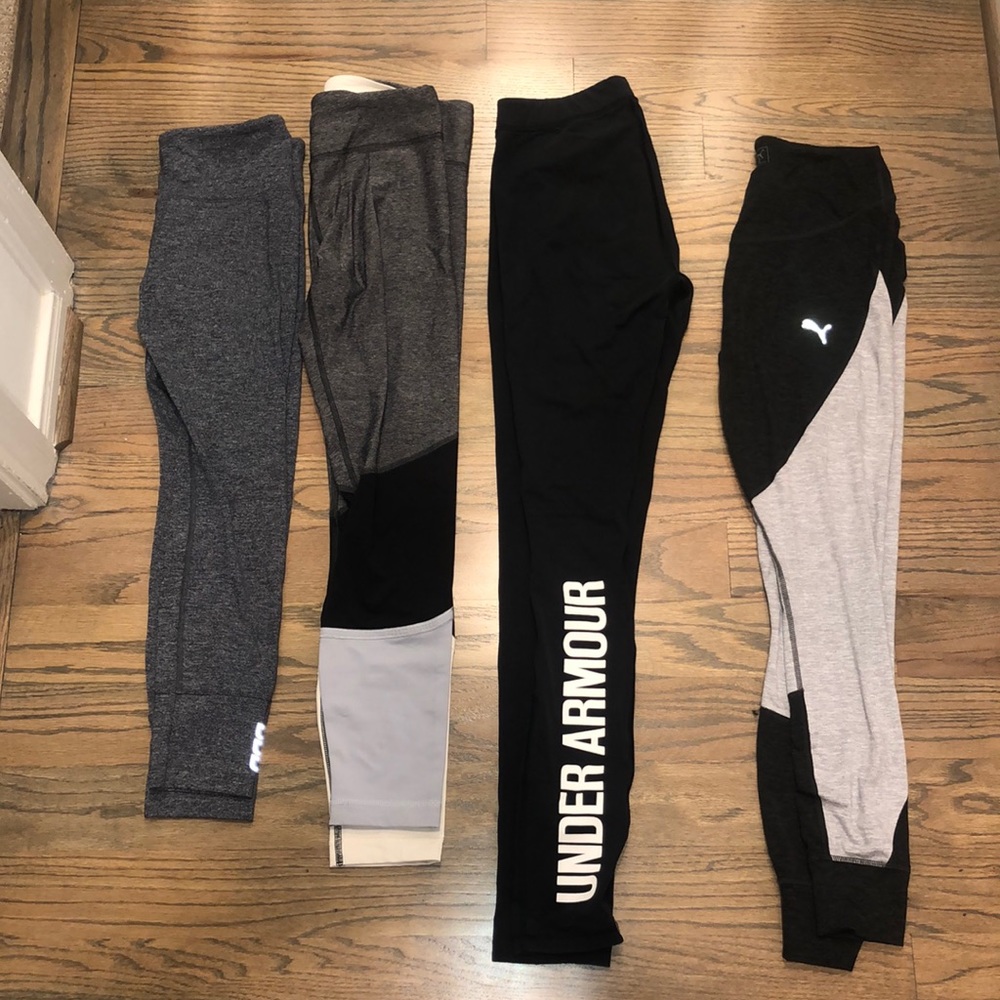 Puma, Lorna Jane, under armor, Lulu Lemon leggings